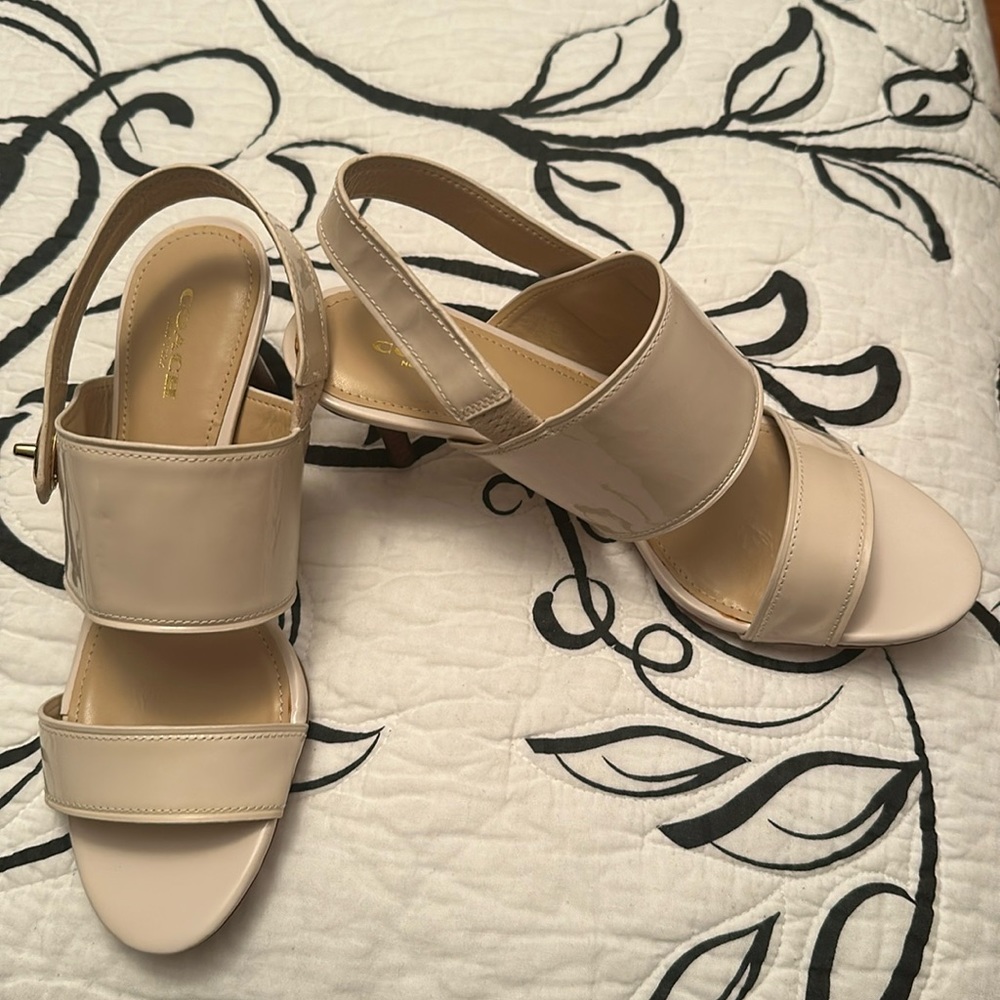 Coach shoes Marla patent chalk color 7.5M